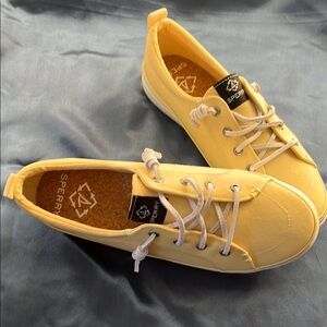 Sperry Yellow Canvas Sneakers